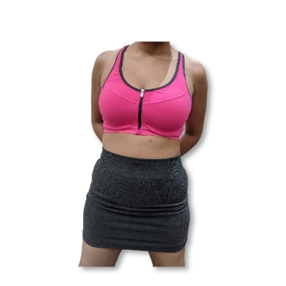 Victoria's Secret Pink and Gray Sports Bra